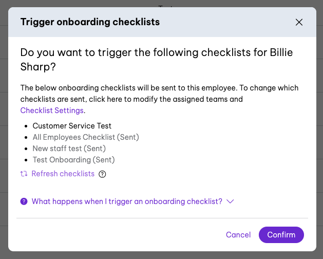 Employment Hero Checklists update