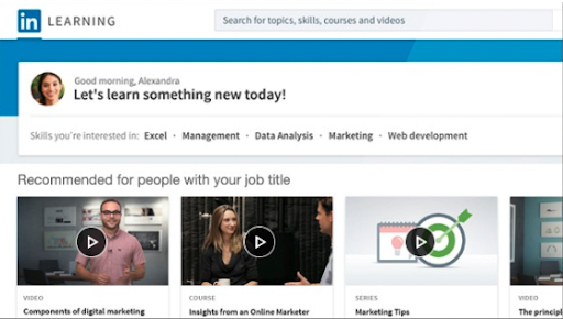 LinkedIn Learning has a wide range of courses to choose from 