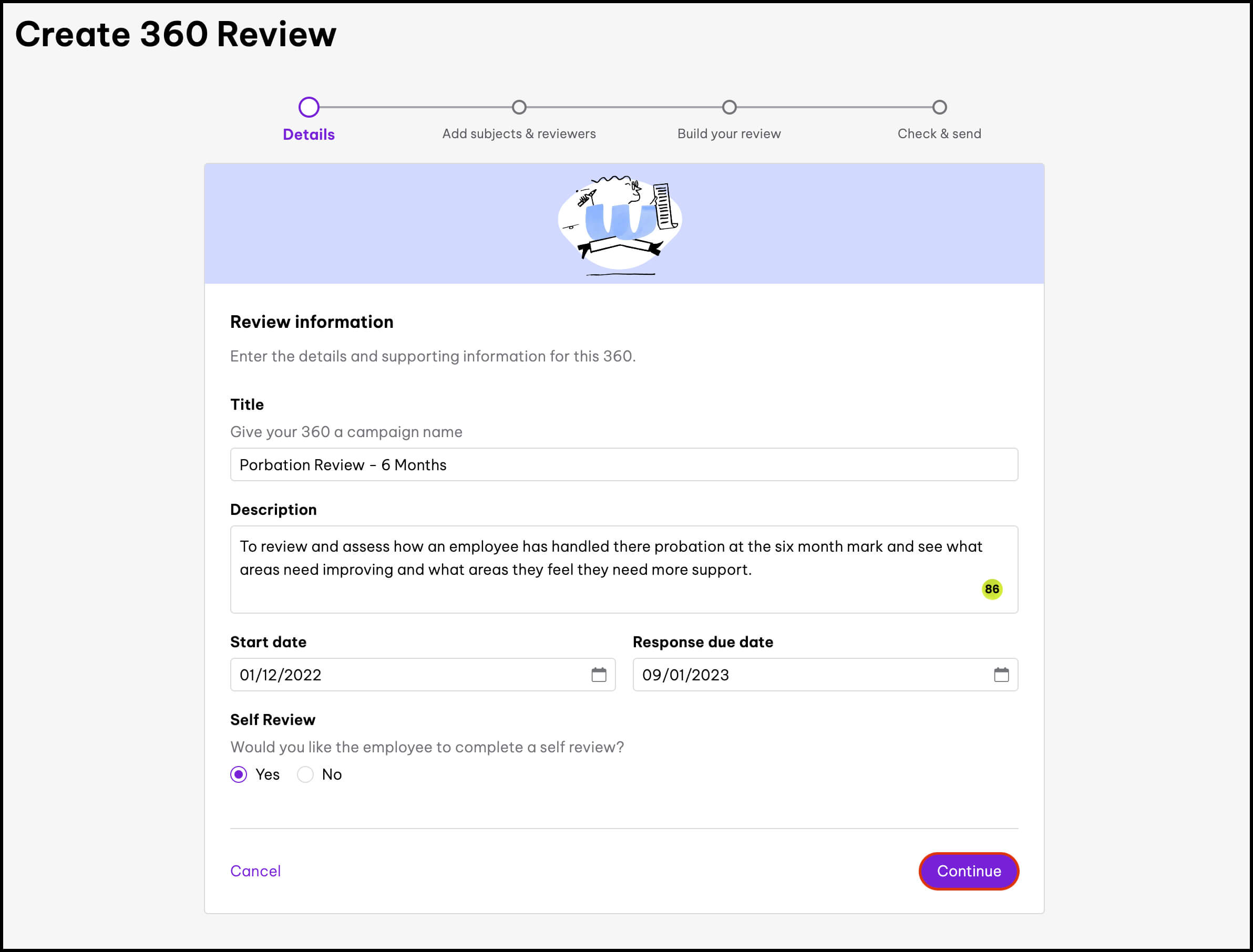 360 degree reviews create 