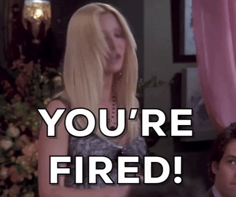 Phoebe from Friends saying 'You're fired!'