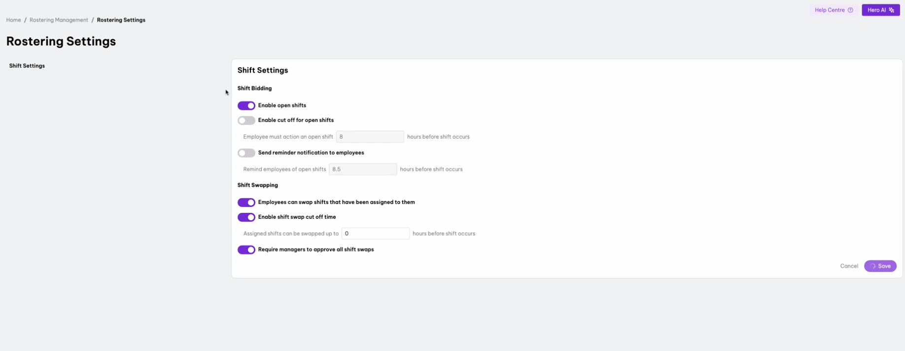 shift bidding