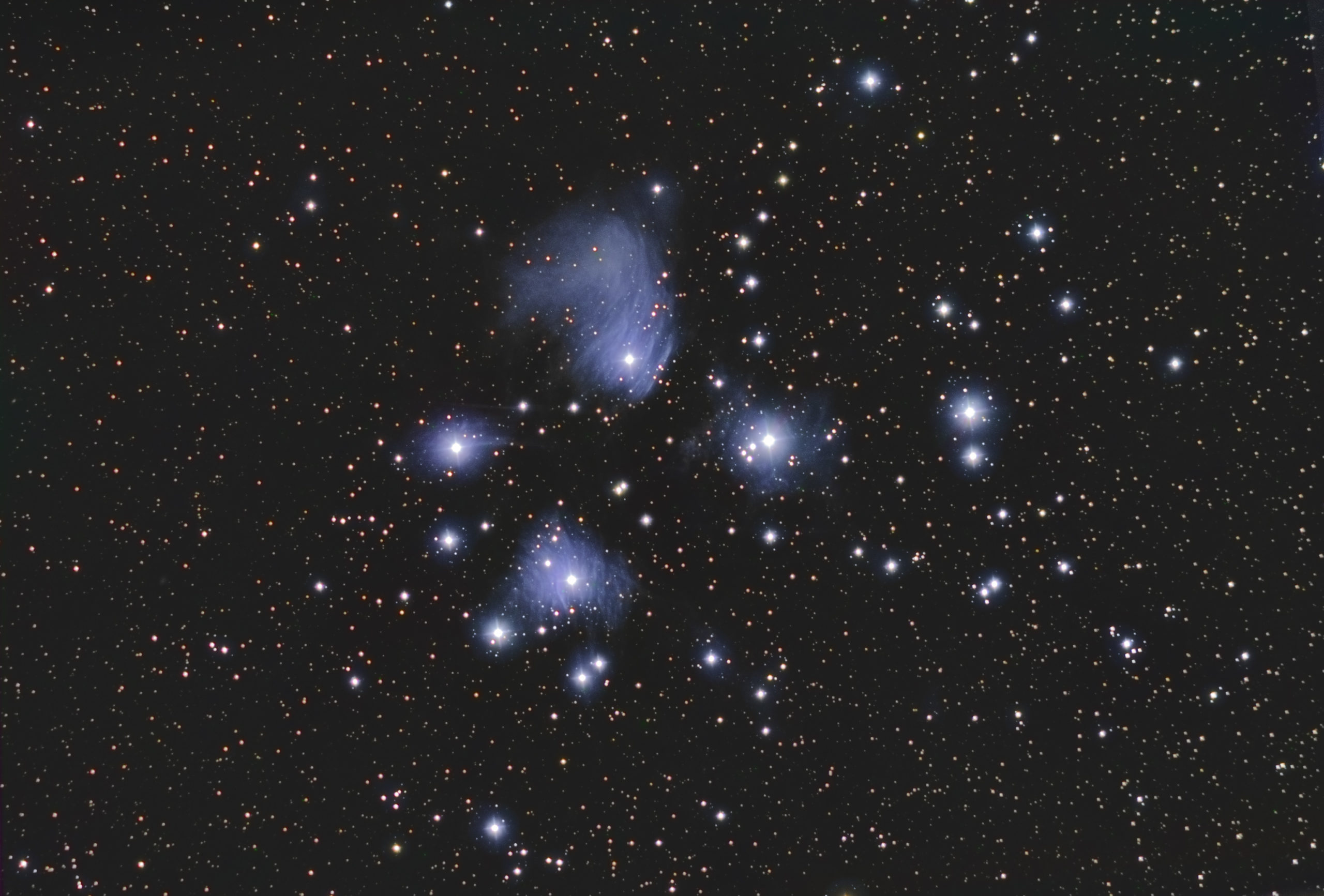 The Matariki star cluster in the night sky