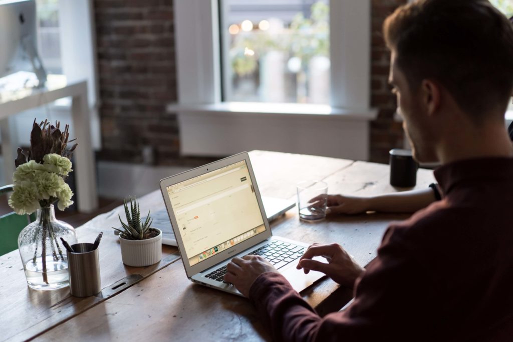 man checking his digital employment contract
