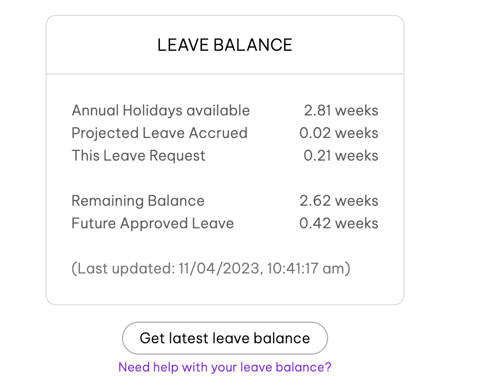 NZ projected leave