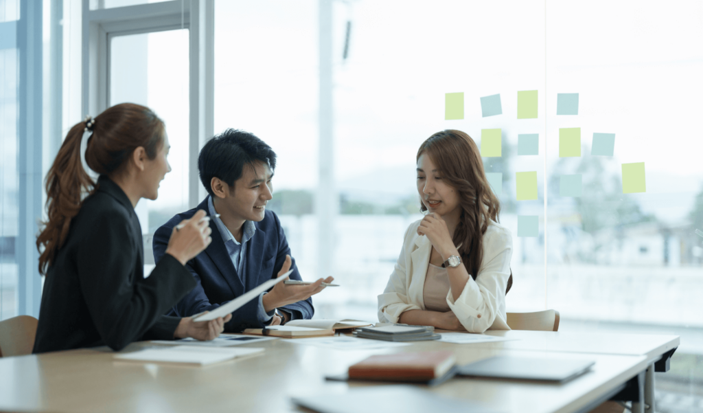 employees working together
