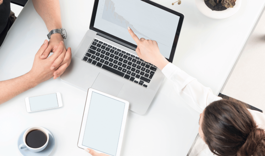This is an image of people on a computer.