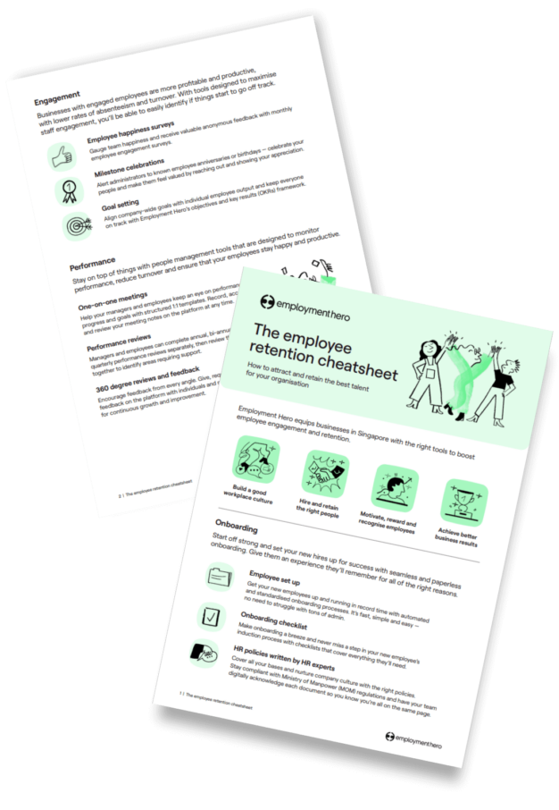 Employee retention cheatsheet SG pages 1 and 2