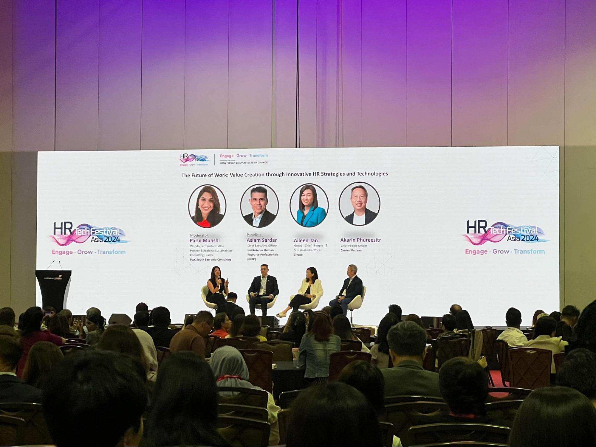 Panel discussion going on at HR Tech Festival Asia 2024