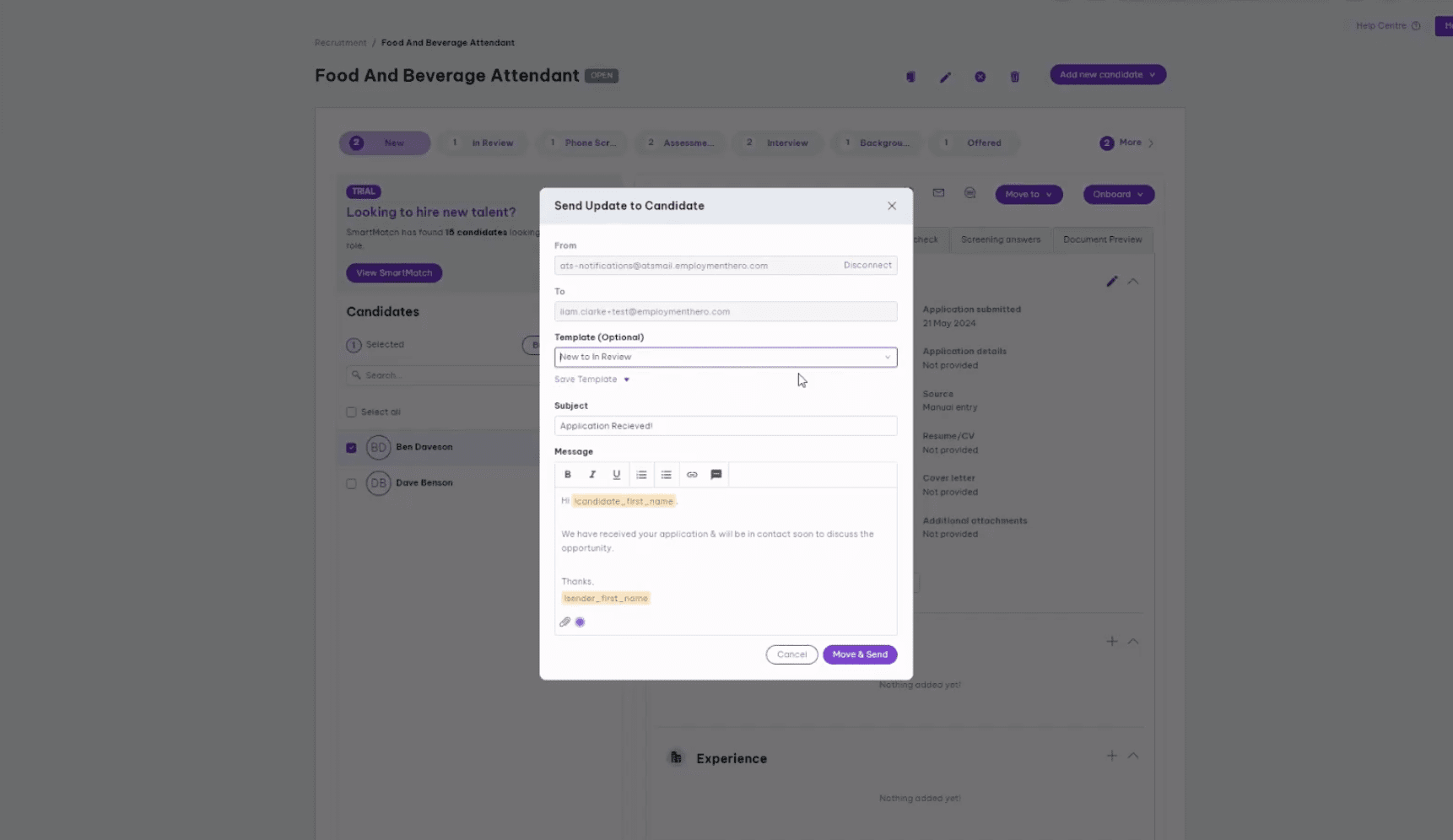 Candidate engagement