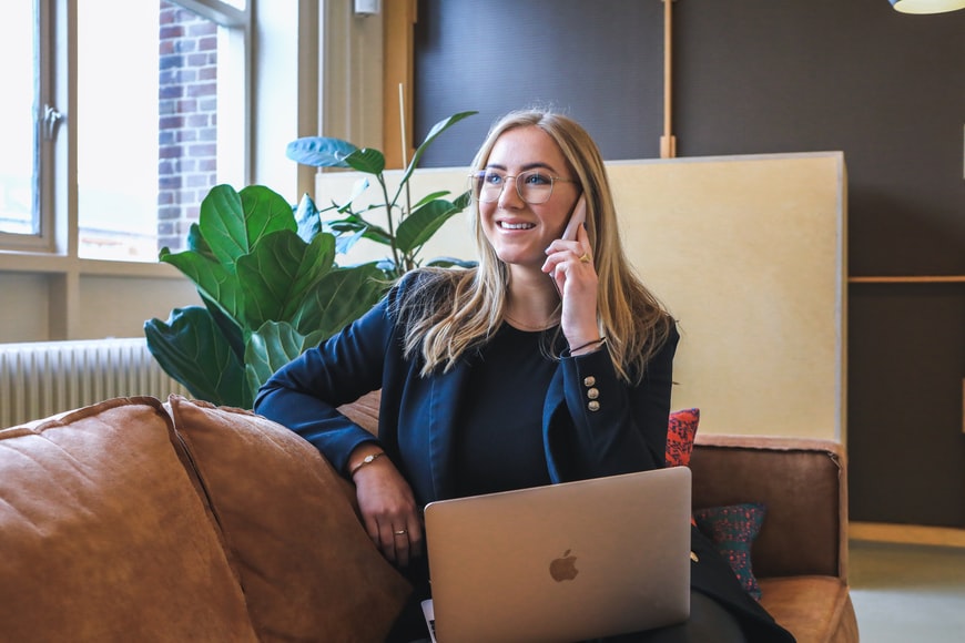 Person on phone conducting a phone job interview