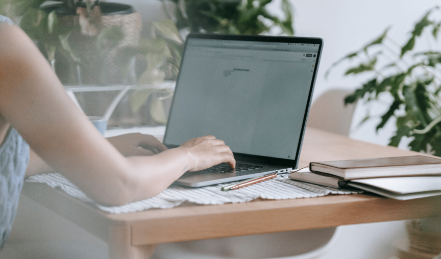 product update - image of a person on their laptop